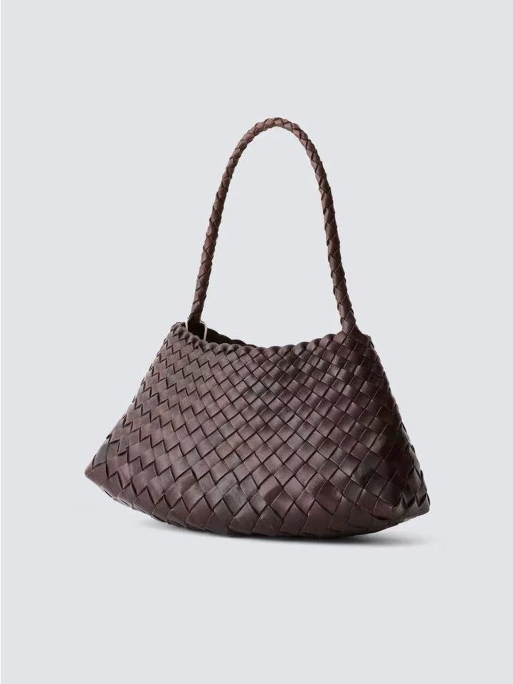 Dragon Diffusion Woven Shoulder Bag in Deep Brown